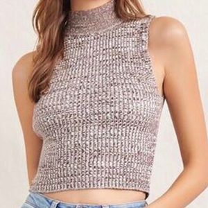Forever 21  Marled Mock Neck Sweater-Knit Top🥥
Great for winter